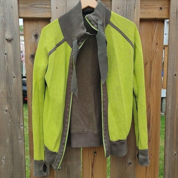Lululemon Post Savasana Jacket - Fatigue Green / Antidote Jacket Size 10 - Picture 2 of 9